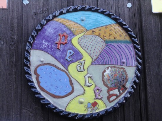 Welwyn Garden City Peace Plaque in the Peace Garden