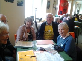 Fr Joe with J&P supporters